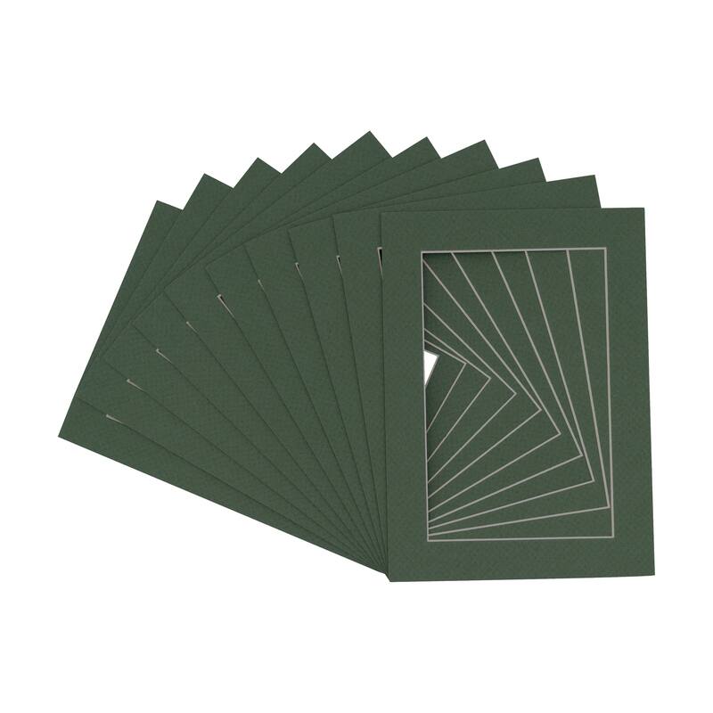24x36 Mat for 28x40 Frame - Precut Mat Board Acid-Free Hunter Green 24x36 Photo Matte For a 28x40 Picture Frame - Green
