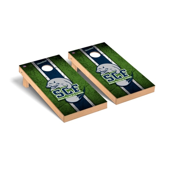 slide 2 of 5, State College of Florida Manatees Vintage Cornhole Board Set