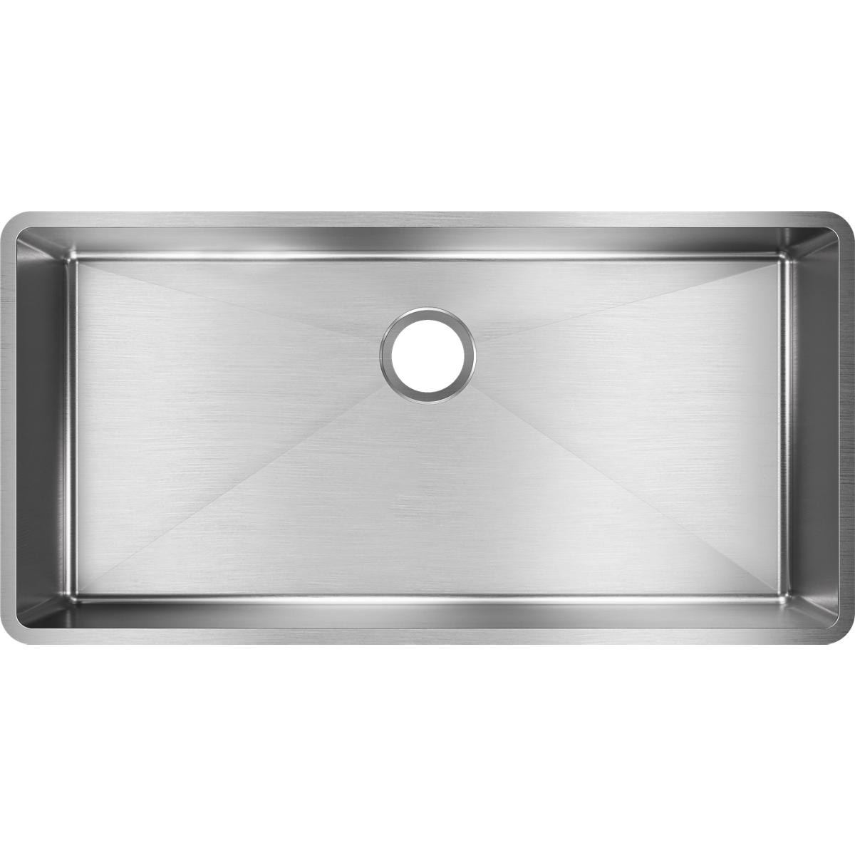 Elkay Crosstown Stainless Steel 36-1/2" x 18-1/2" x 9", Single Bowl Undermount Sink - Polished Satin