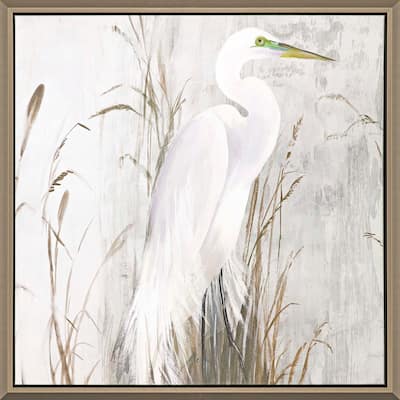 Heron in the Reeds - Giclee on Canvas