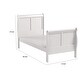 preview thumbnail 6 of 4, Sophisticated Contemporary Style Twin Size Sleigh Bed, White