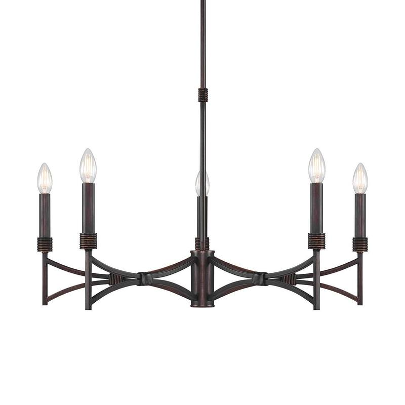 Savoy House 1-8167-5 Gardner 5 Light 30" Wide Taper Candle Style - Champagne Mist