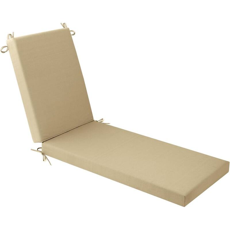 WINSOON Chaise Lounge Cushions Outdoor 72 x 21 x 3 Inch - Light Brown