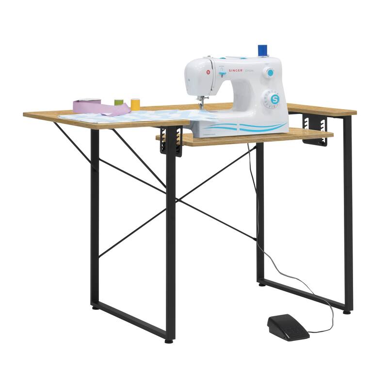 Sew Ready Dart Wood Top Sewing Table with Folding Top