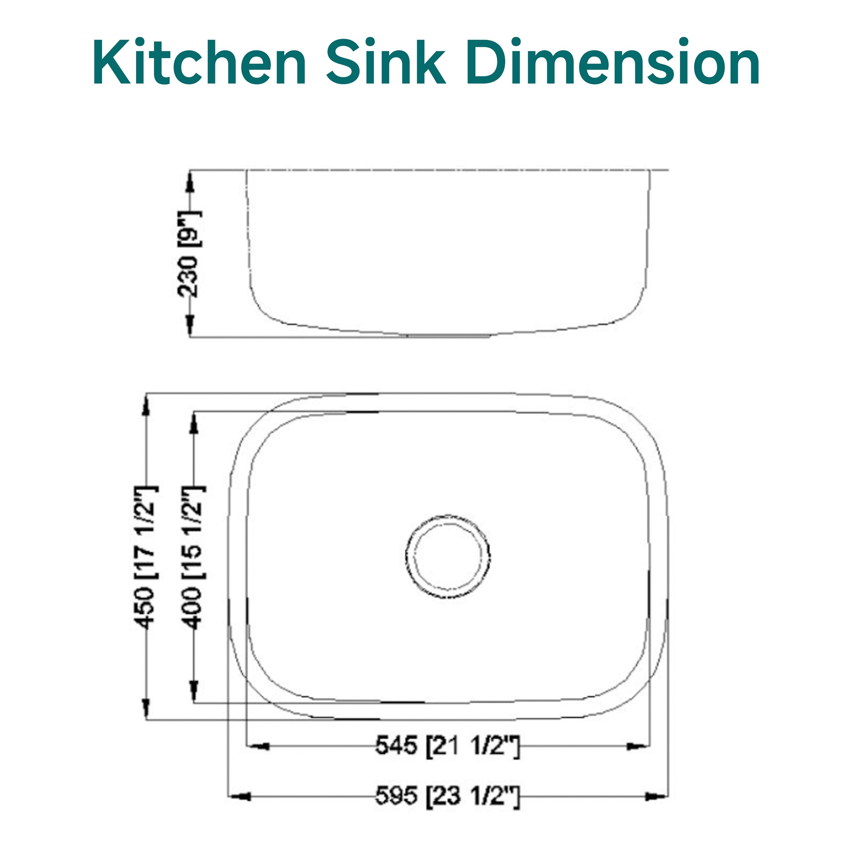 CB HOME 23'' Undermount Kitchen Sink, Stainless Steel Kitchen Sink