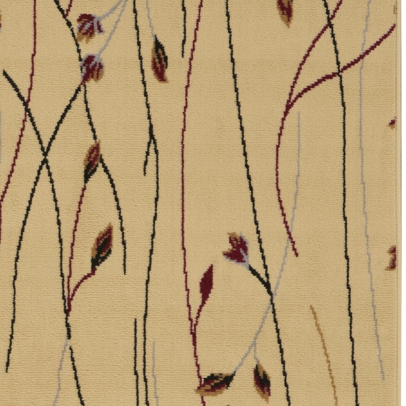 Liru Power Loomed Floral Traditional Durable Area Rug By HomeRoots - 60' X '36' X '0.5