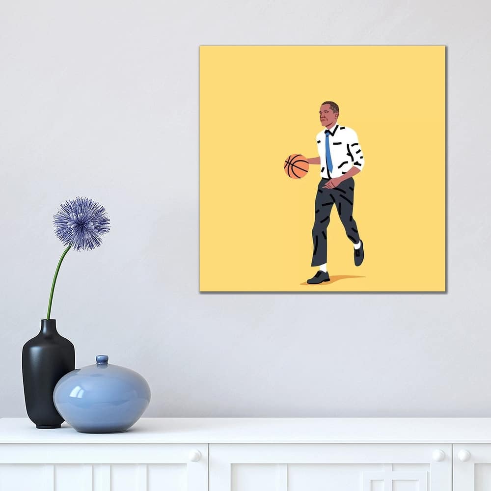 iCanvas "Balling Barack" by Elad Shagrir Canvas Print