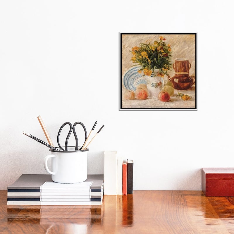 iCanvas "Still Life, 1887 " by Vincent van Gogh Framed Canvas Print