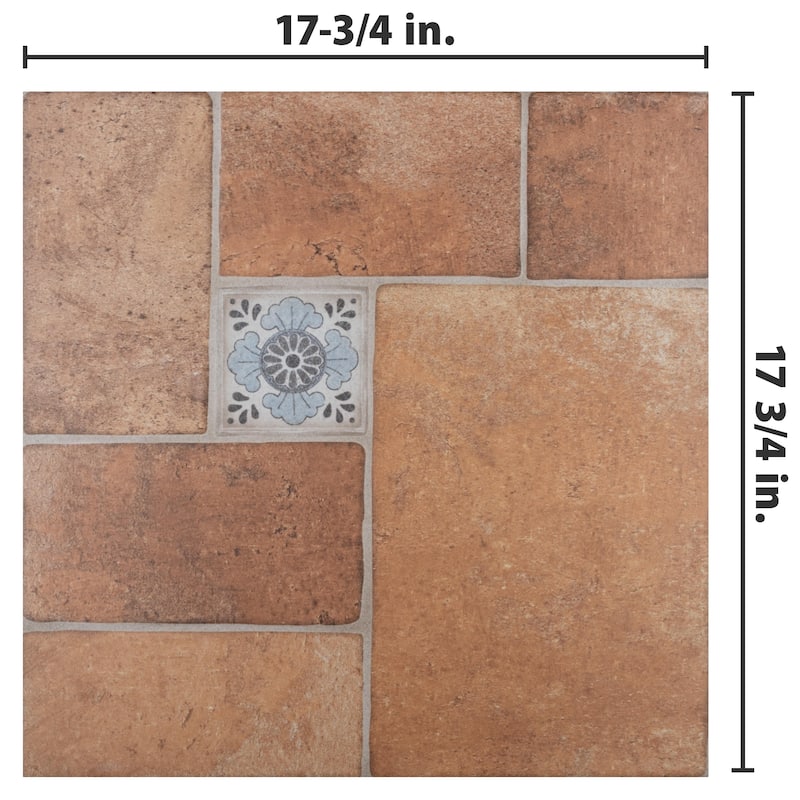 Merola Tile Tovar Cotto 17-3/4" x 17-3/4" Ceramic Floor and Wall Tile