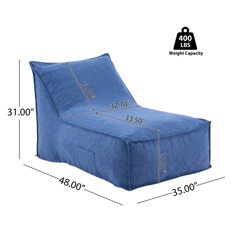 Christopher Knight Home- Carter Outdoor Fabric Bean Bag Lounge Chair