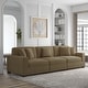 preview thumbnail 64 of 132, Corduroy Couch Modular Sectional Sofa with Pillows 3 Piece - Camel