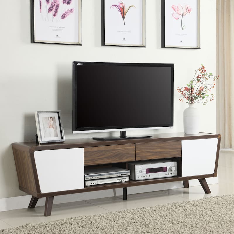 Alvin Dark Walnut 2-drawer TV Console