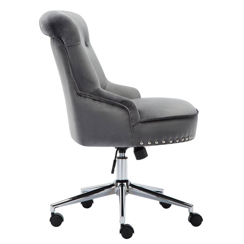 Porthos Home Jaron Office Chair - Tufted Wingback & Velvet Upholstery