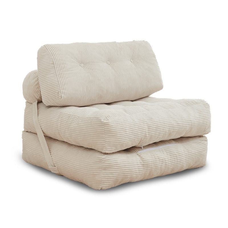 Mixoy W32''/W50'' Corded Velvet Fabric Folding Floor Lazy Futon Sofa Bed