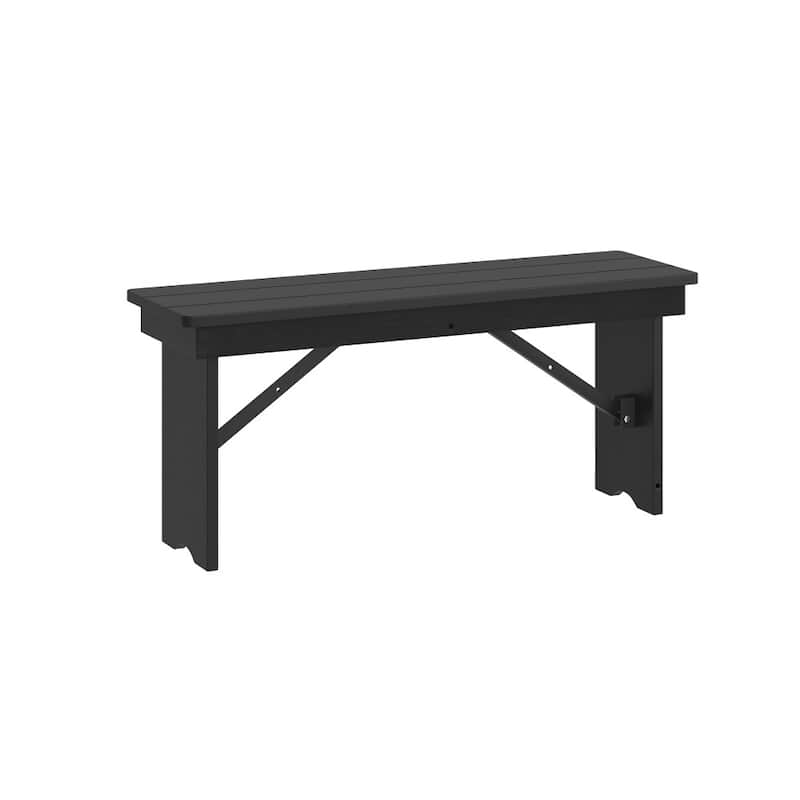 40" x 12" Antique Rustic Solid Pine Folding Farm Bench
