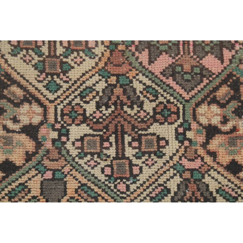 Bakhtiari Persian Vintage Area Rug Handmade Beige Wool Carpet - 6'7"x 9'7"