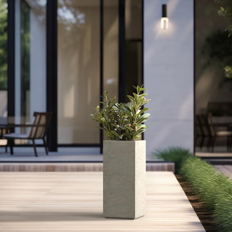 Tall Concrete Rectangle Plant Boxes / Large Indoor and Outdoor Flower Planters