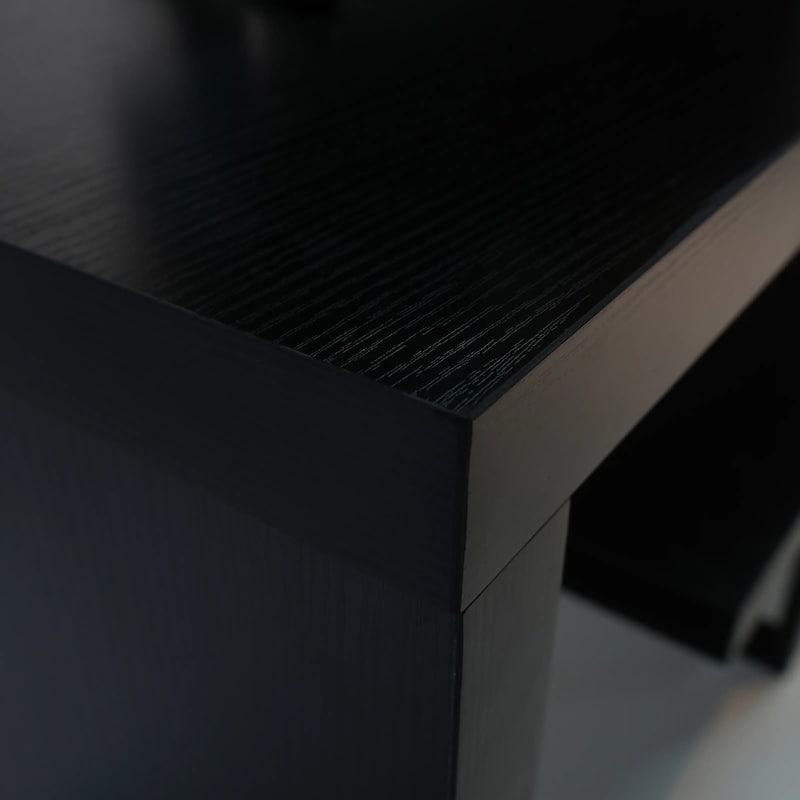 Orford Minimalist Modern MDF Wooden Shelves TV Console Entertainment Stand with Iron Legs Low Maintenance