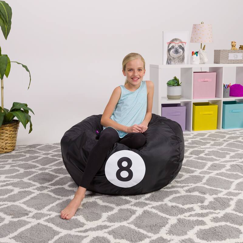 Kids Bean Bag Chair Cover Stuffed Animal Storage or Toy Organizer