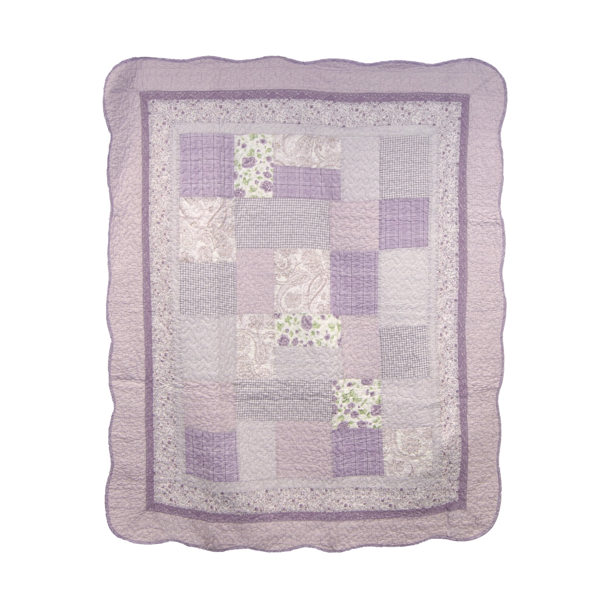 Donna Sharp Lavender Rose Cotton Throw