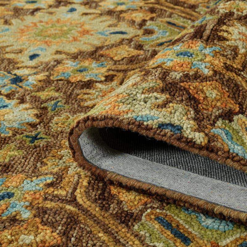 Empress Brown Traditional Hand-Hooked Area Rug 2' x 3'