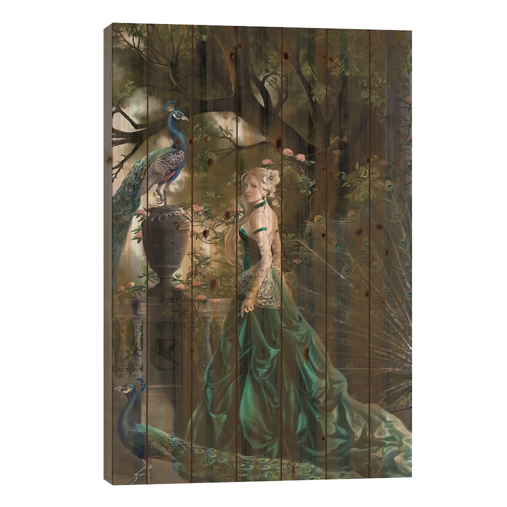 Emerald Hawthorne Print On Wood by Nene Thomas - Multi-Color