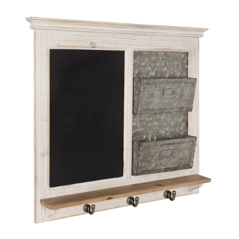 Kate and Laurel Idamae Wood Framed Chalkboard Wall Organizer - 28x25
