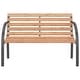 preview thumbnail 3 of 5, vidaXL Patio Bench 47.2" Wood and Iron - 47.2"x24.4"x32.3"