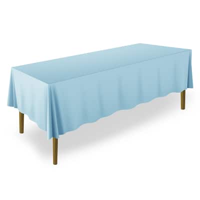 70 x 120in Rectangular Polyester Tablecloth Baby Blue