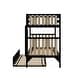 preview thumbnail 4 of 19, Scandinavian Twin Over Twin Bunk Bed With Twin-Size Trundle