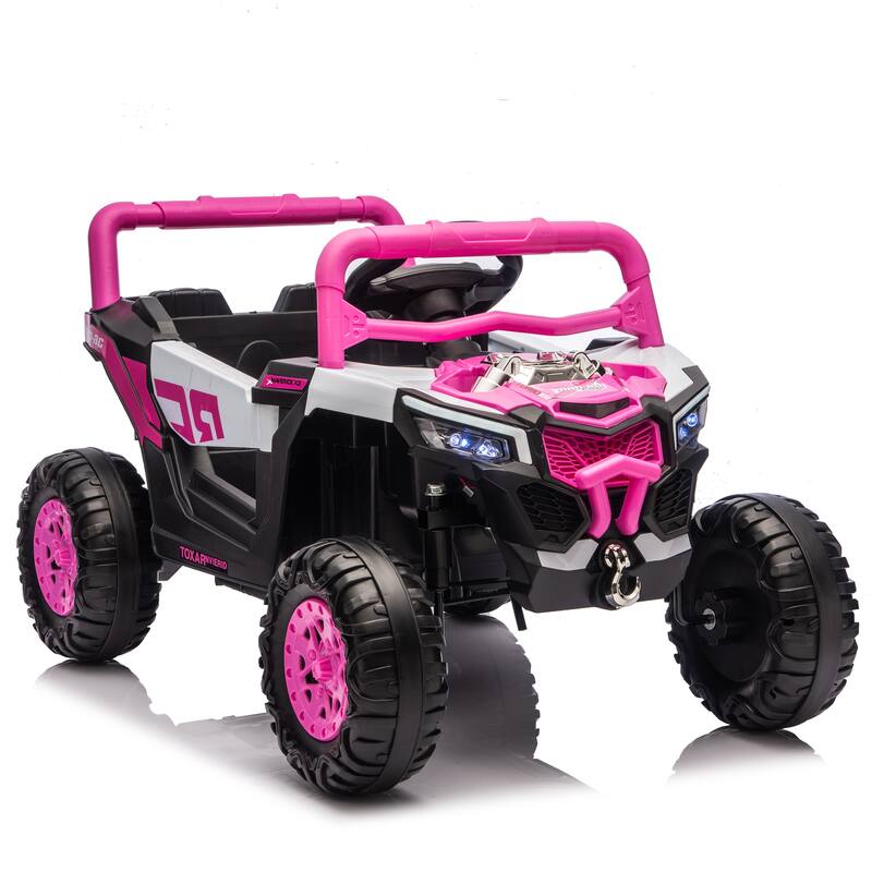 12V Kids Ride On Electric UTV W/2.4G Parents Control, Slow Start & Swing Function, Anti-Slip Wheels