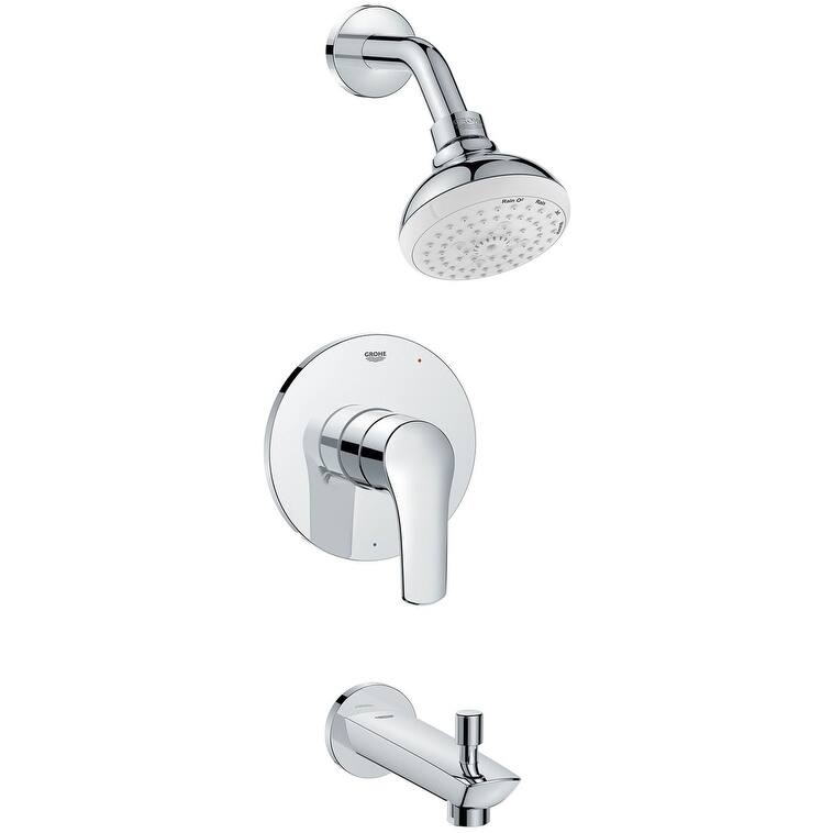 Grohe 10 249 7 Eurosmart Tub and Shower Trim Package with 1.75 GPM - Starlight Chrome