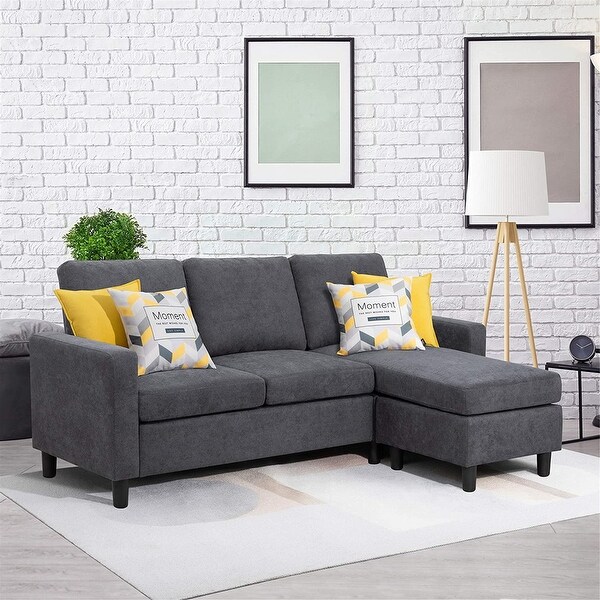  Convertible Sectional Sofa Couch with Reversible Chaise 