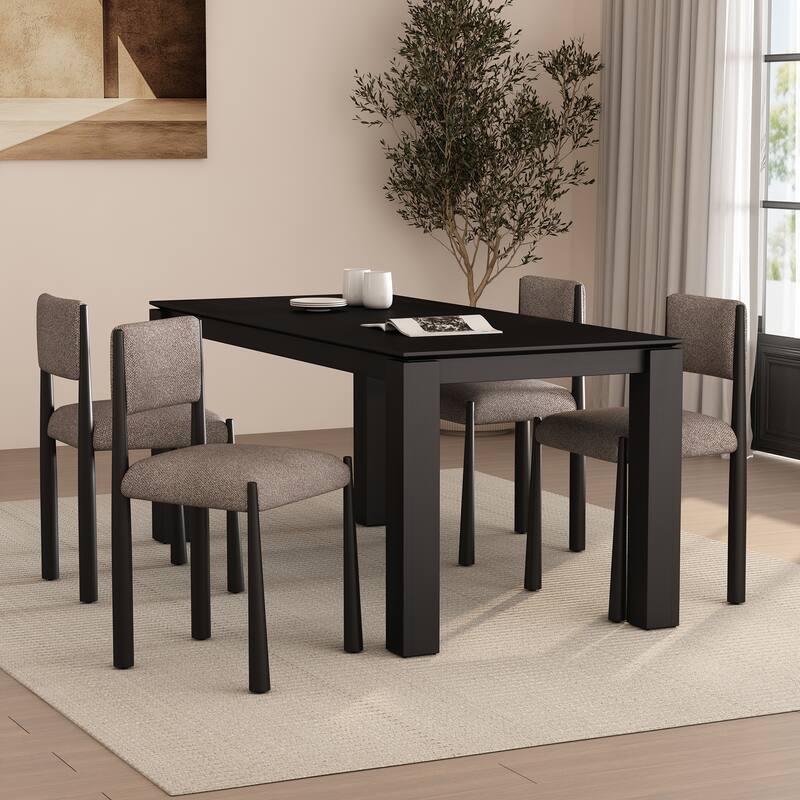 Manhattan Comfort Lennor Metal Boucle Side Chair Set of 2