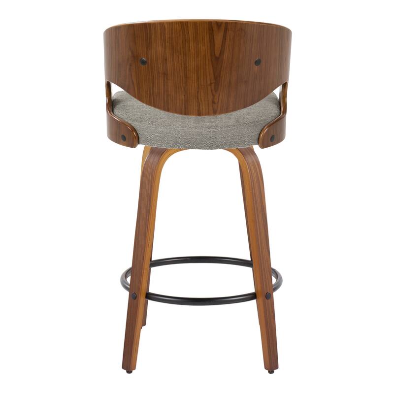 Carson Carrington Visby 26" Fixed-Height Counter Stool with Bent Wood Legs (Set of 2)