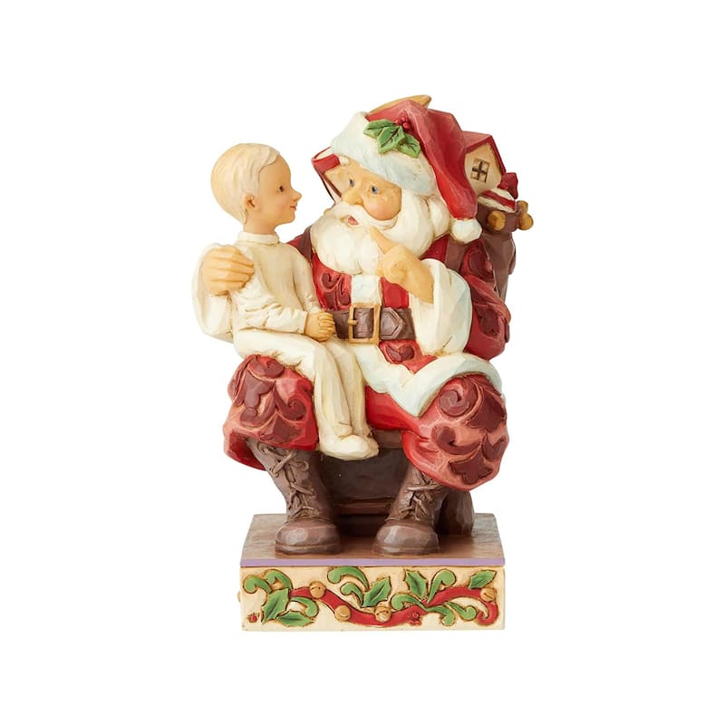 jim shore santa with child on lap christmas figure #6004485