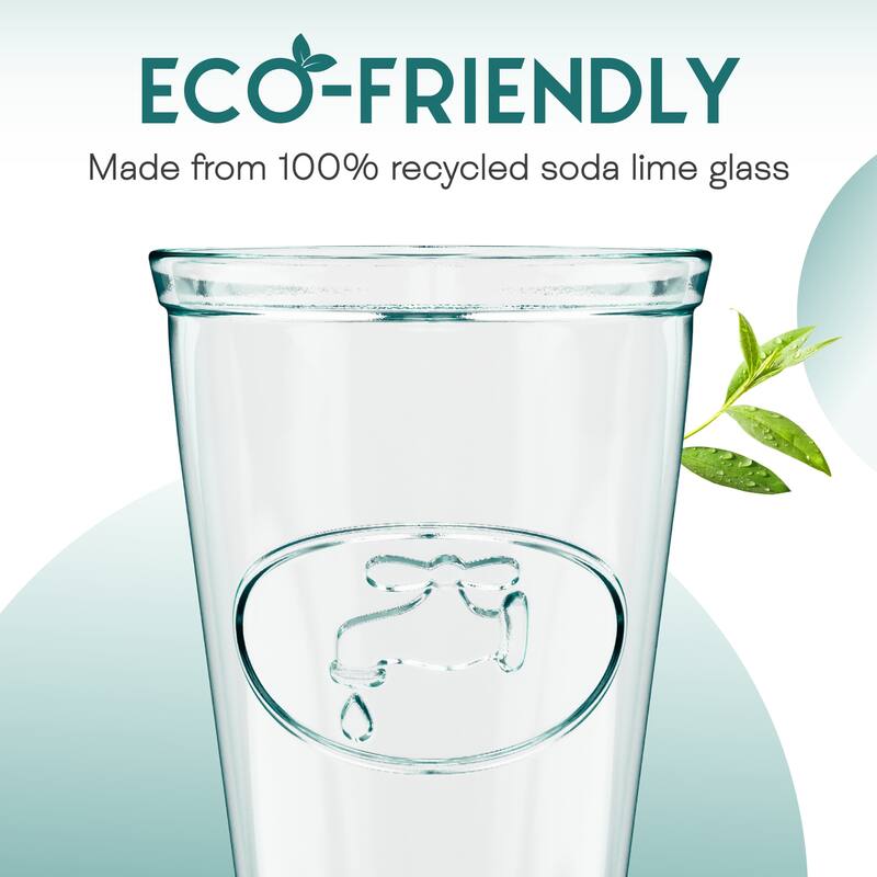 Amici Home Set of 6 Water Tap Collection Drinking Glasses - 16 oz