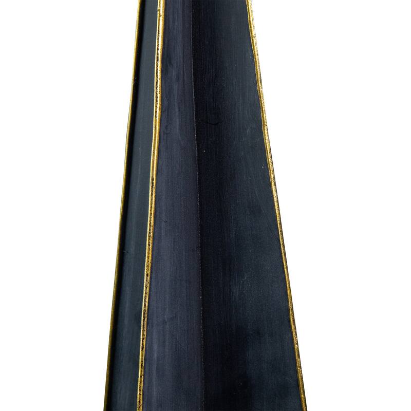 20" Blue and Gold Triangular Christmas Tree Tabletop Decor