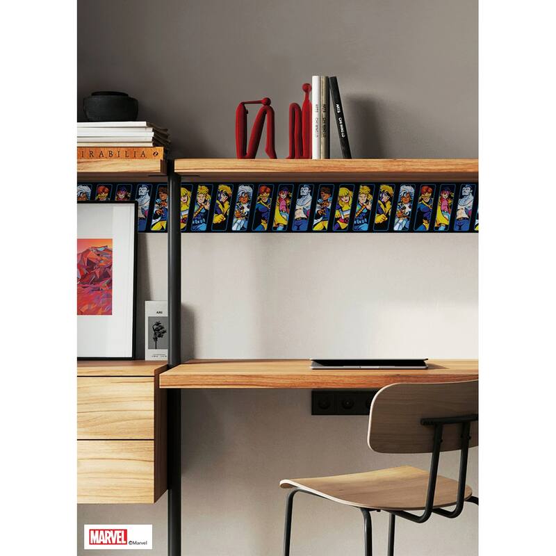 RoomMates Marvel's X-MEN '97 Pixel Art Black Peel and Stick Border