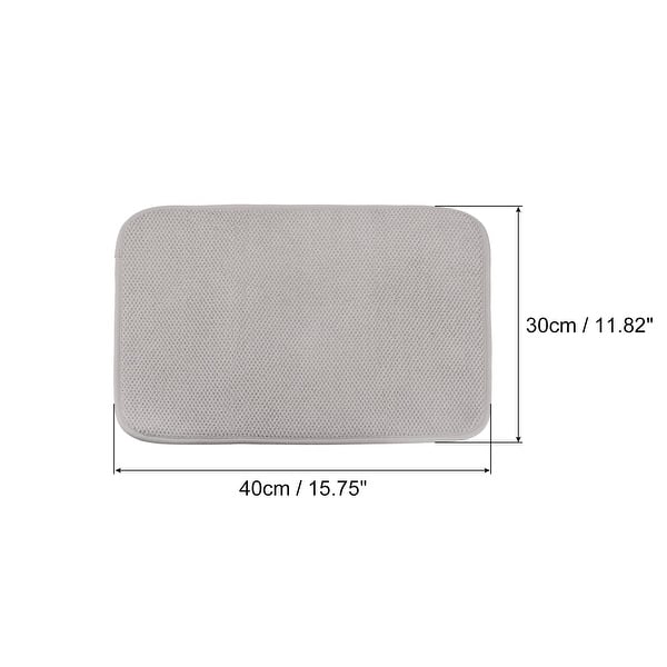 Microfiber Dish Drying Mat, 15.75" x 11.82" Dishes Drainer Mats - Grey