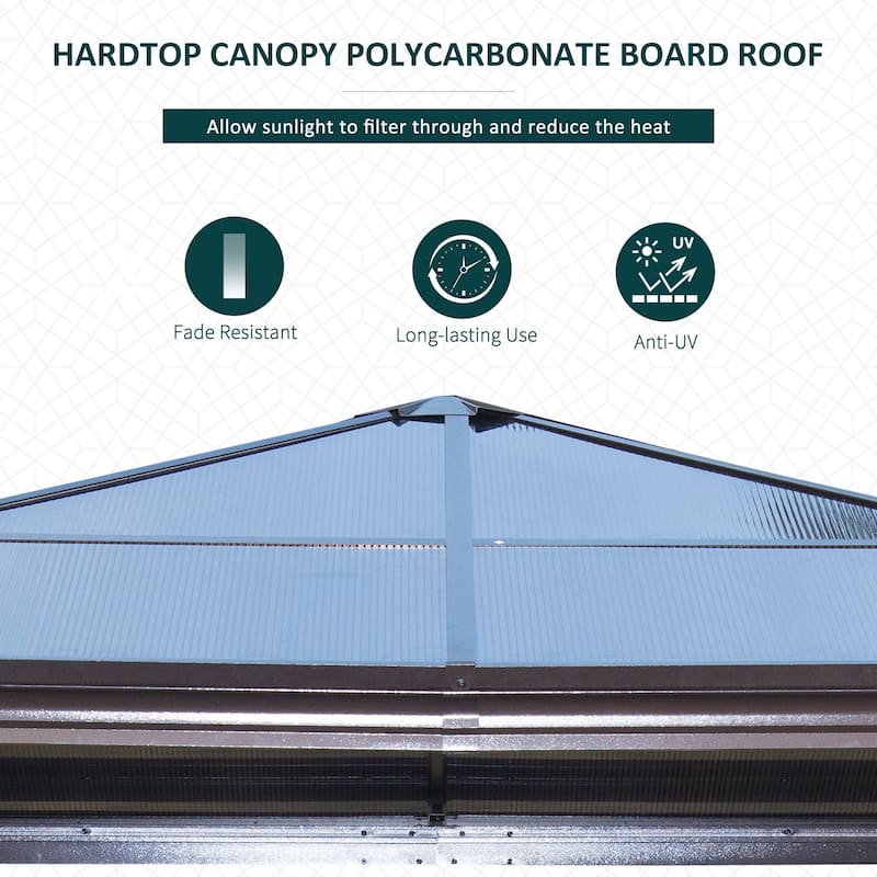Outsunny Aluminum Hardtop Gazebo