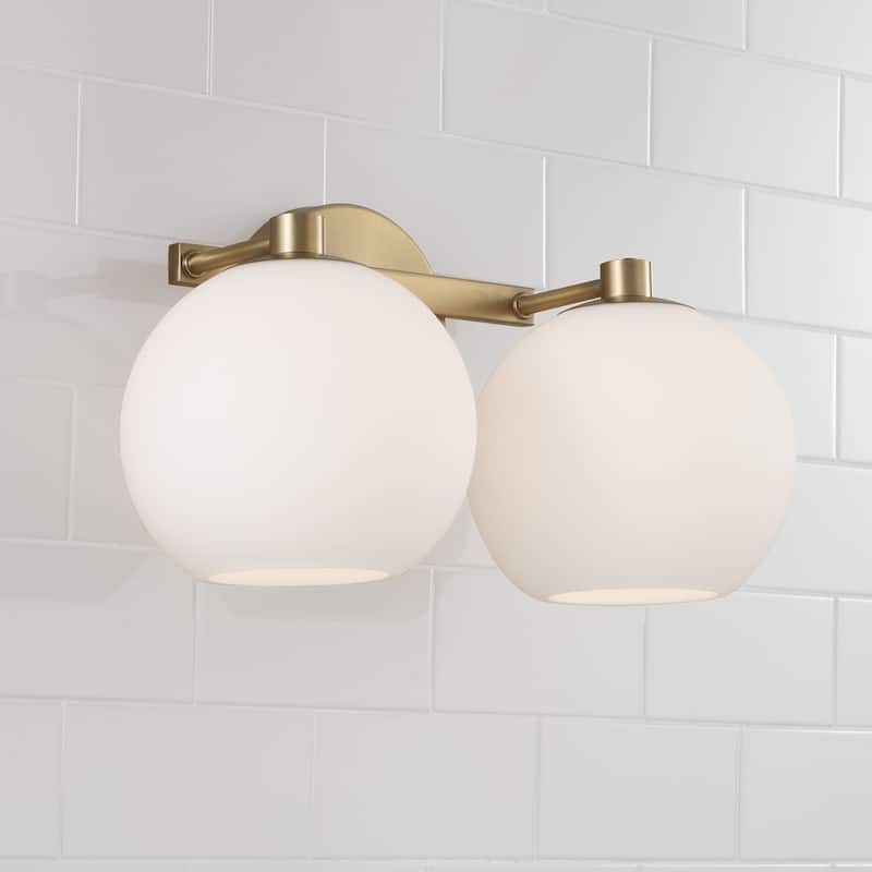 Ansley 2-Light Vanity - 14.75"W x 8"H x 7.75"E