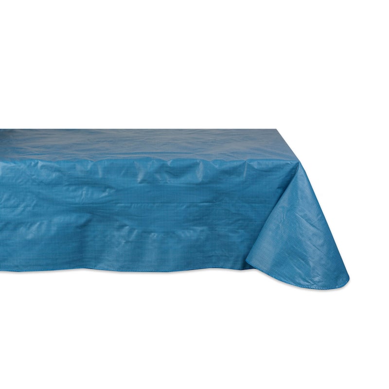 J&M Blue Vinyl Tablecloth - 60x102"