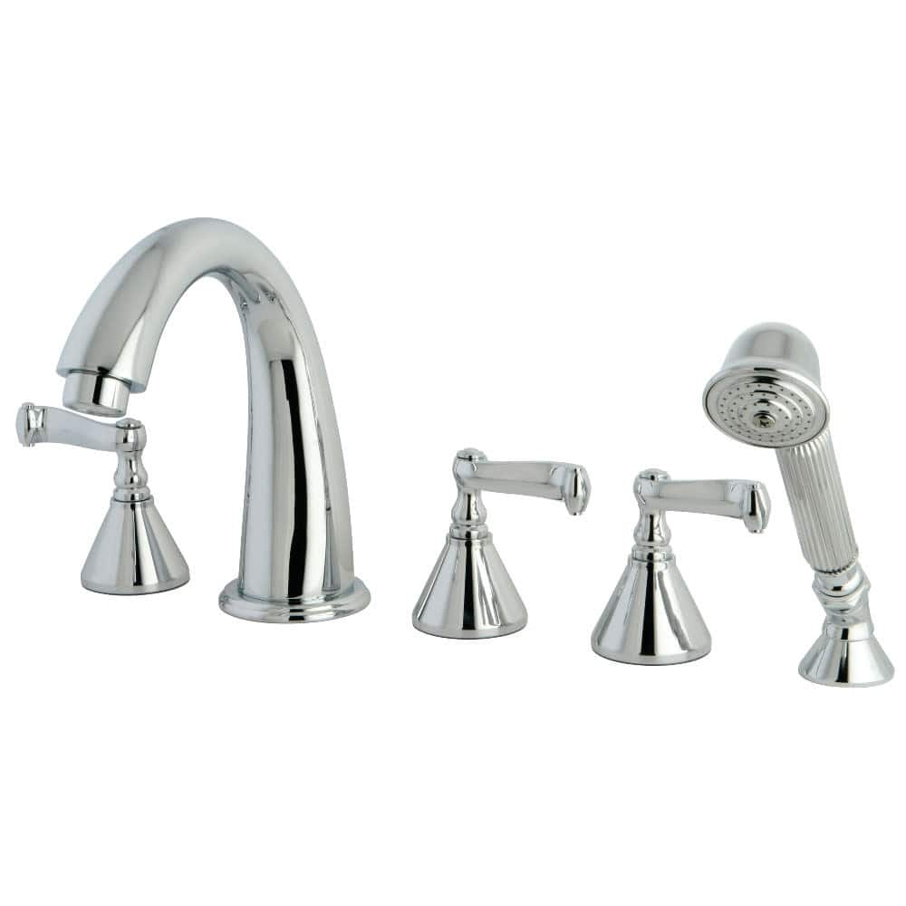 Kingston Brass Deck Mounted Roman Tub Filler with Diverter - Includes