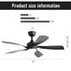 preview thumbnail 69 of 71, 45 Inch / 52 Inch White Ceiling Fan with Dimmable LED Light and Remote, 6-Speed Reversible DC Motor, ABS Blades