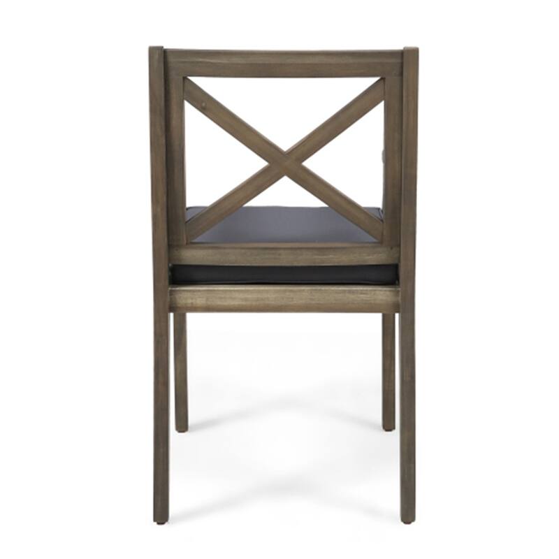 Perla Outdoor Acacia Wood Dining Chair (Set of 2) by Christopher Knight Home