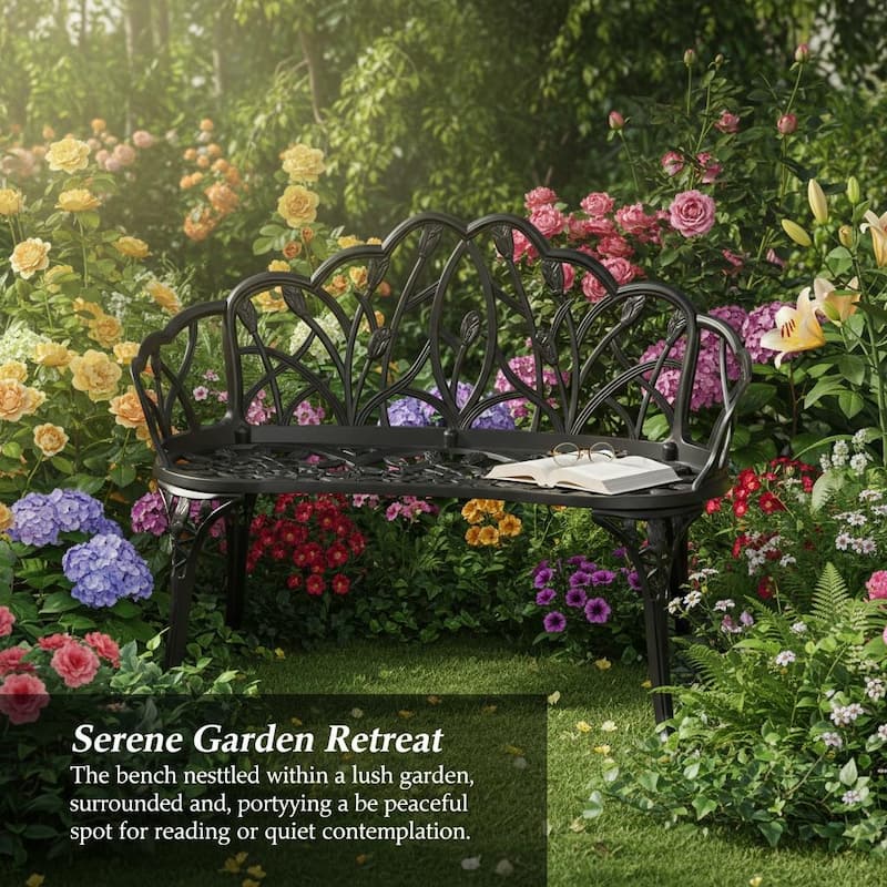 Sleek Aluminum Outdoor Loveseat for Modern Patios