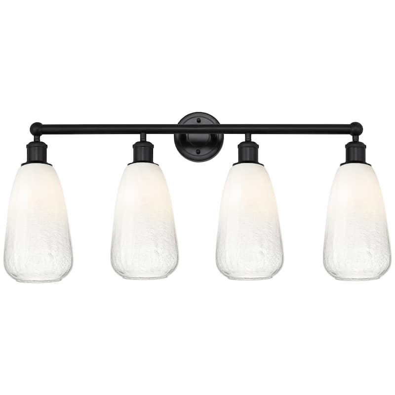 Innovations Lighting 616-4W-16-33 Brookhaven Almond Vanity Brookhaven - Matte Black / Opal