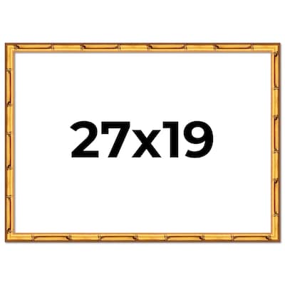 27x19 Frame Gold Bamboo Picture Frame - Complete Modern Photo Frame