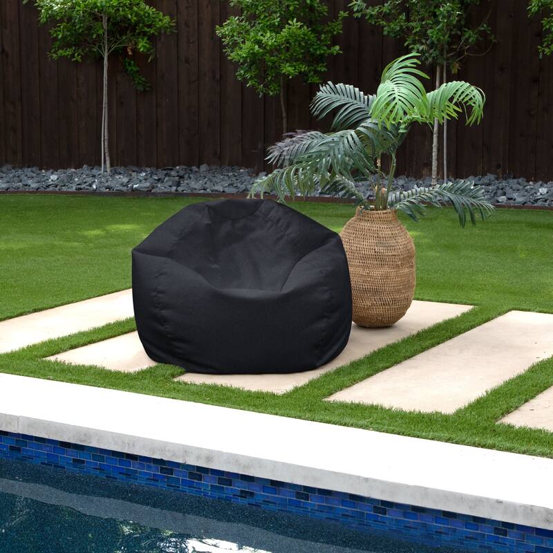 Sorra Home Bean Bag Chair - 30 x 30 x 20 inches - Black